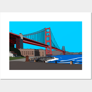 San Francisco Landmark - Golden Gate Bridge Posters and Art